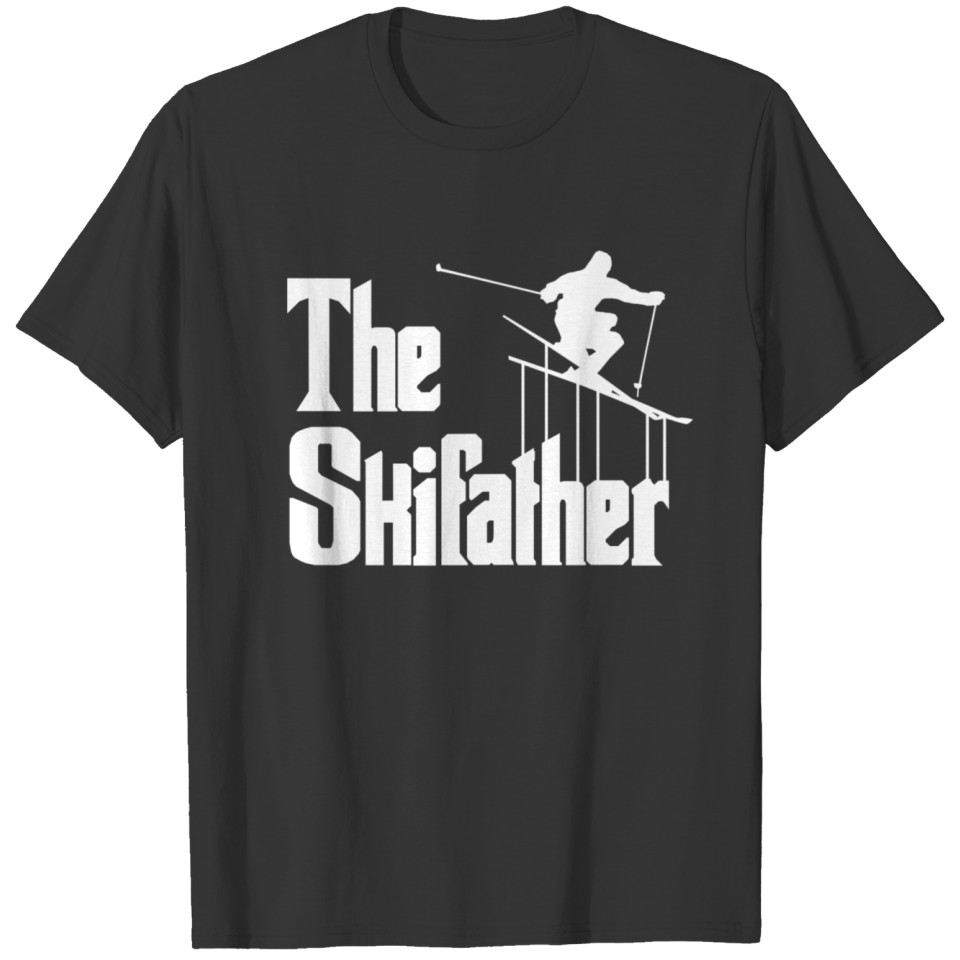 Skiing Ski Funny Skifather T-shirt