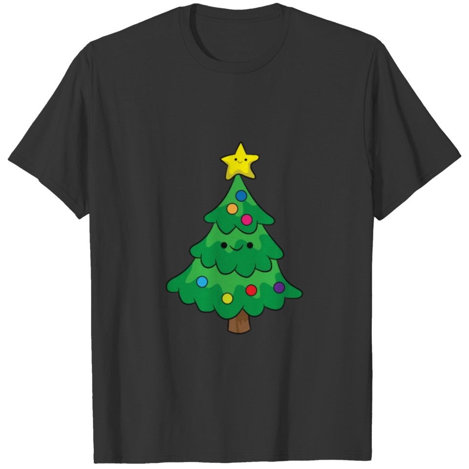 Christmas tree with yellow star on the top T Shirts