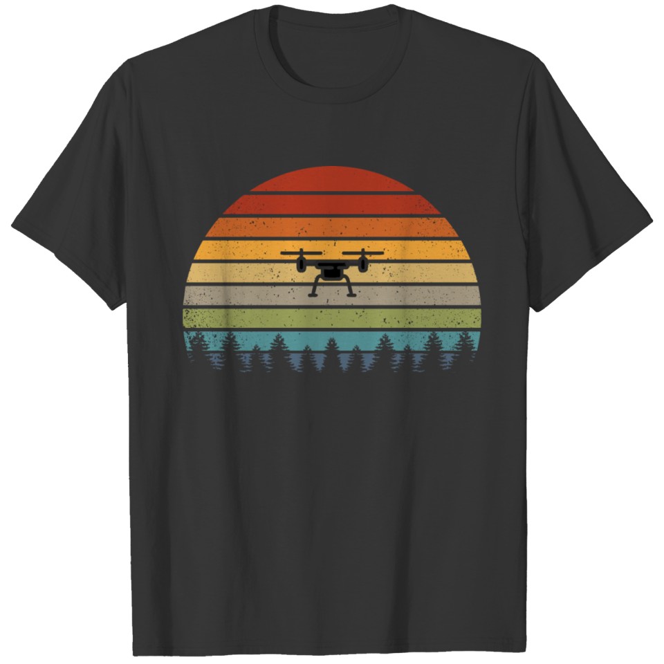 Drone Quadrocopter Retro Shirt Gift T-shirt