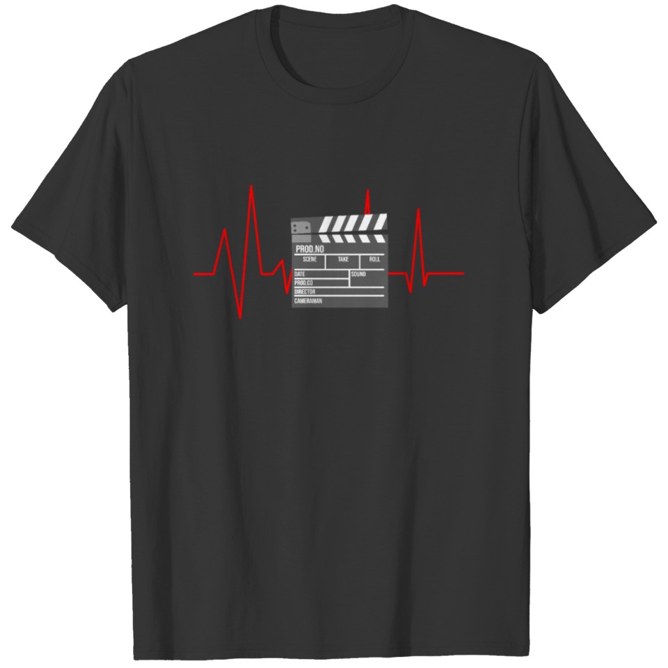 Heartbeat Filmmaker Film Gift T-shirt