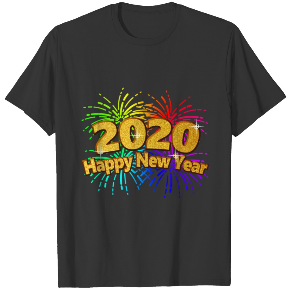2020 Happy New Year Fireworks New Year's Eve Gift T-shirt
