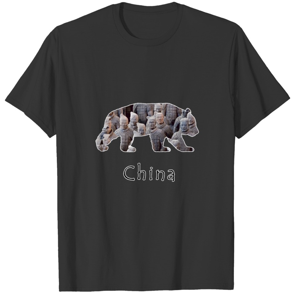 China Panda Terracotta Army Gift Idea T-shirt