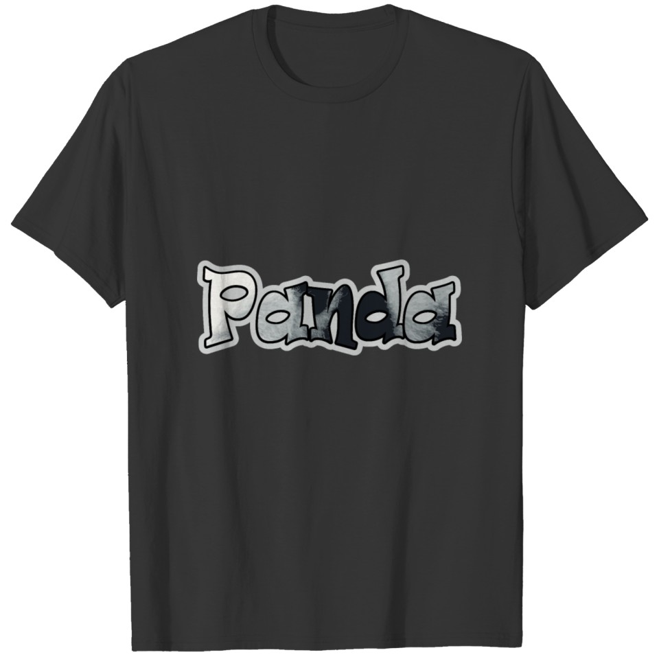 Panda Fur Text Gift Idea T-shirt
