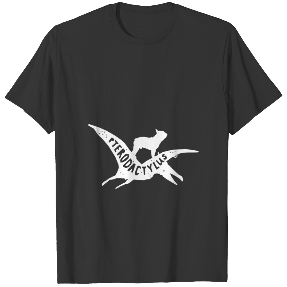 Pug Dog Pterodactylus Dino Silhouette Gift T Shirts