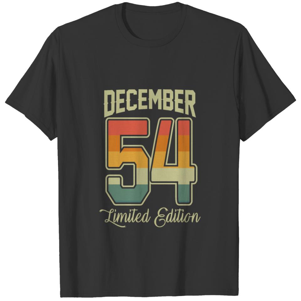 Vintage 65th Birthday December 1954 Sports Gift T-shirt