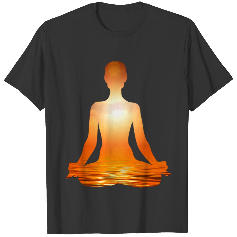 yoga meditation sun T-shirt
