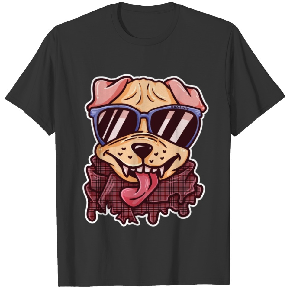 cool dog hipster face pet gift T Shirts