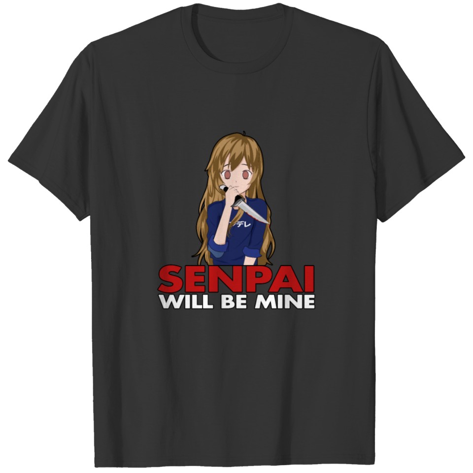 Kawaii Yandere Cosplay Anime Senpai T-shirt
