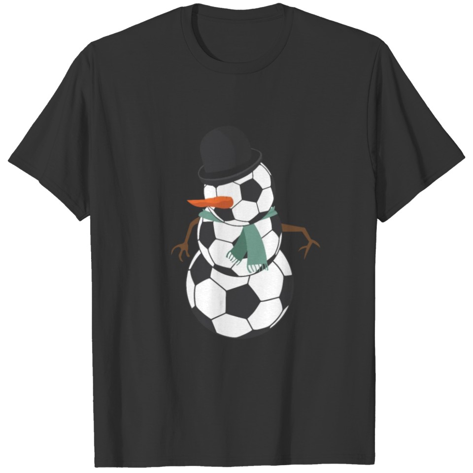 Funny Soccer Snowman I Christmas Sport Lovers T-shirt