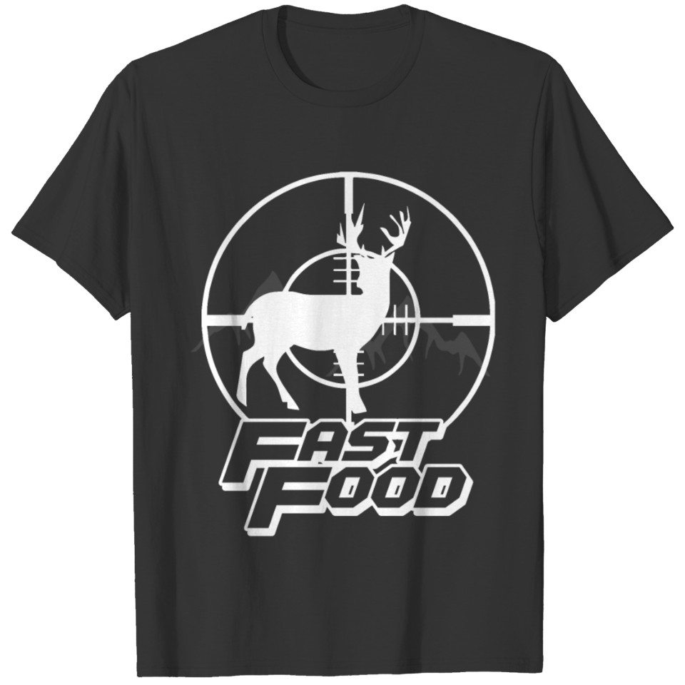 Funny Bow Hunting Gear Fast Food Deer and Target T-shirt