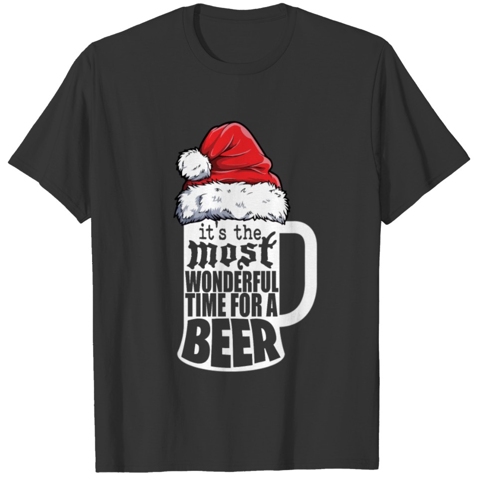 Santa Claus Beer Christmas T Shirts