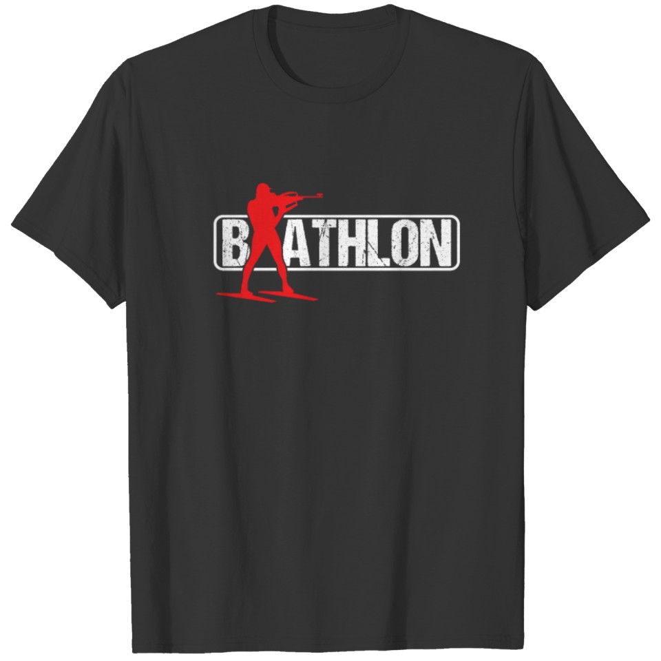 Biathlon Skiing Rifle Shooting Winter Sports Gift T-shirt