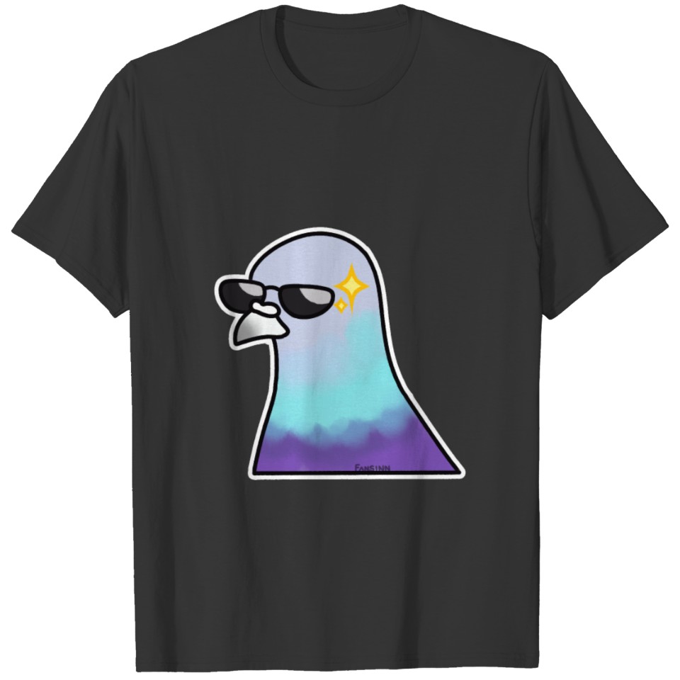 dove bird grey sunglasses town city animal gift T-shirt