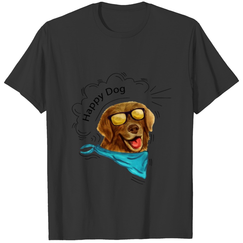 happy dog T-shirt