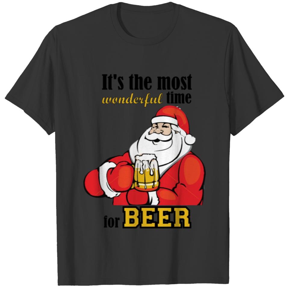 It's the most wonderful time for a beer Christmas T-shirt