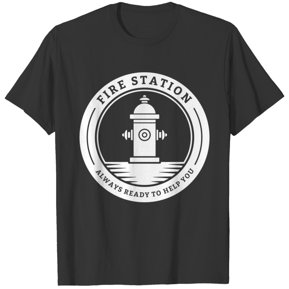 Volunteer Fire Department Firefighter Fire Station T-shirt