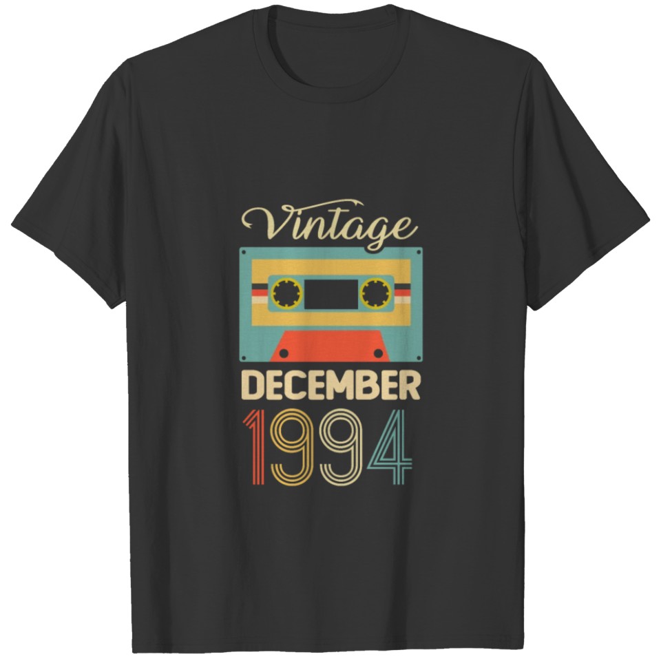 Vintage December 1994 25th Birthday 25 Year Gift T-shirt