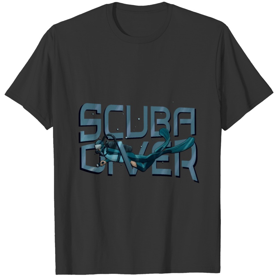 scuba diver diving hobby water swim diver present T-shirt