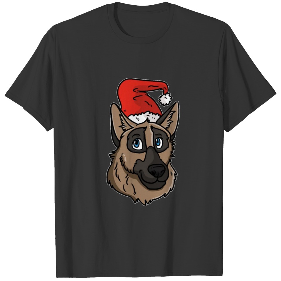 Funny German Shepherd dog Christmas Xmas T-shirt