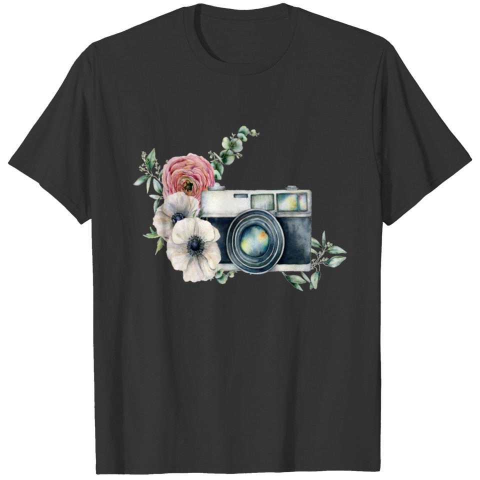 Watercolor Camera T-shirt