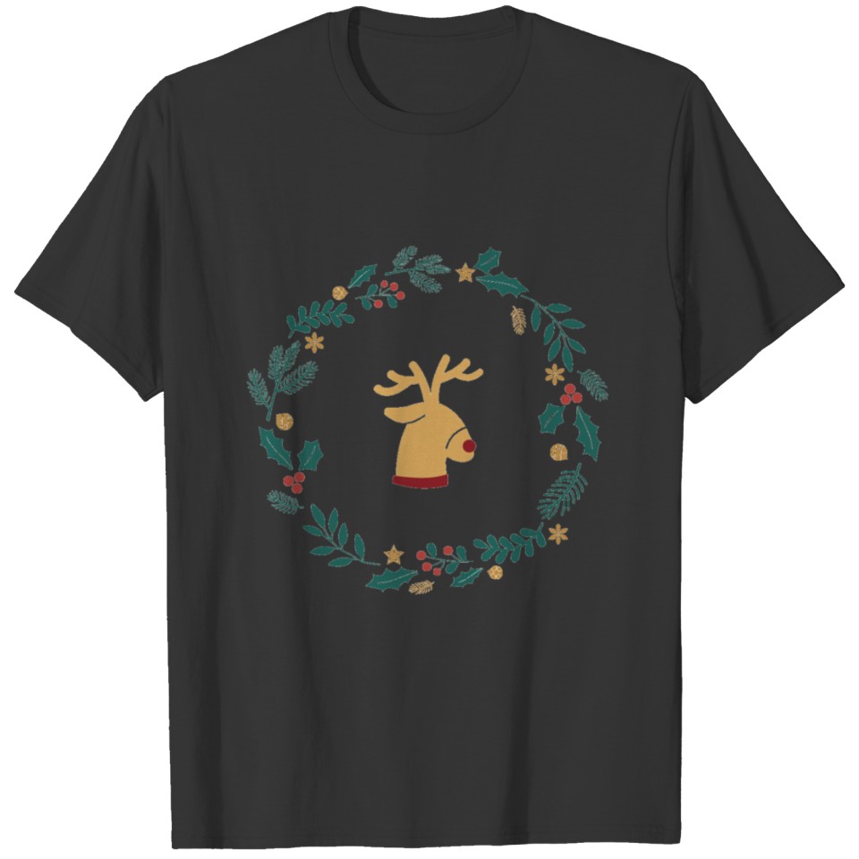 Christmas Reindeer Shirt Design T-shirt
