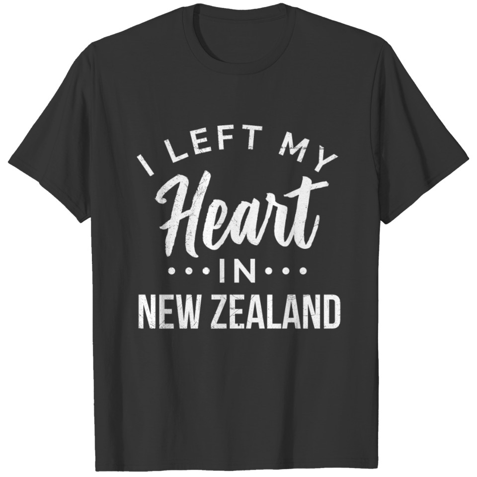 New Zealand I Left My Heart In New Zealand Funny T-shirt