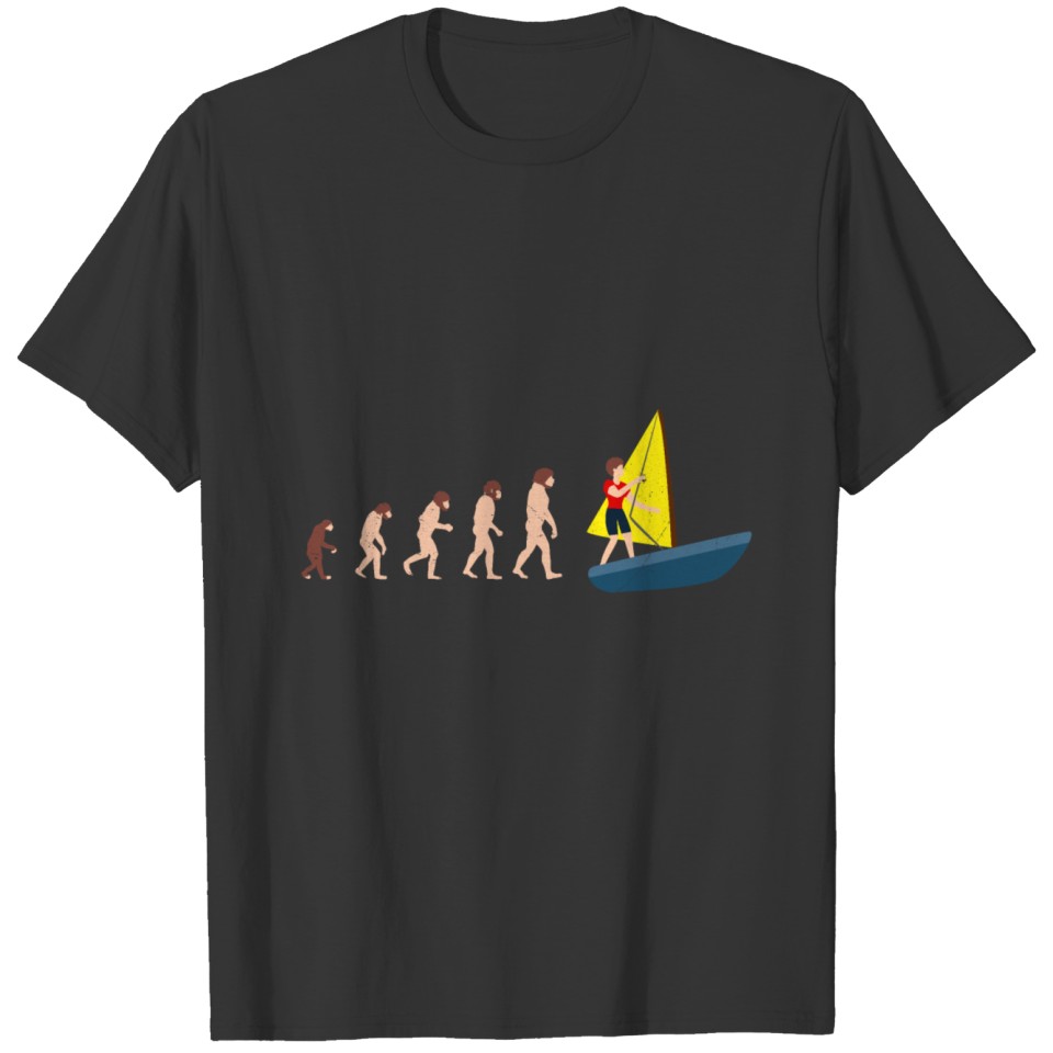 Human Evolution Sailing Fan Funny Gift Idea T-shirt