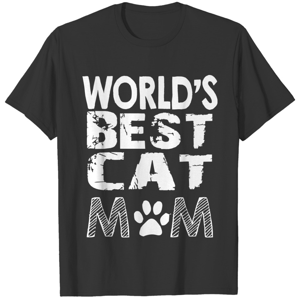 world s best cat mom, cat mama, cat, cat lady T-shirt