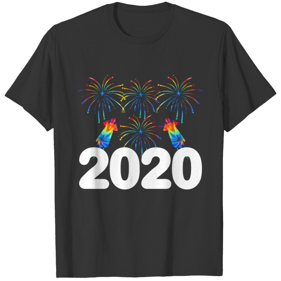 Colorful Fireworks Happy New Year 2020 January T-shirt