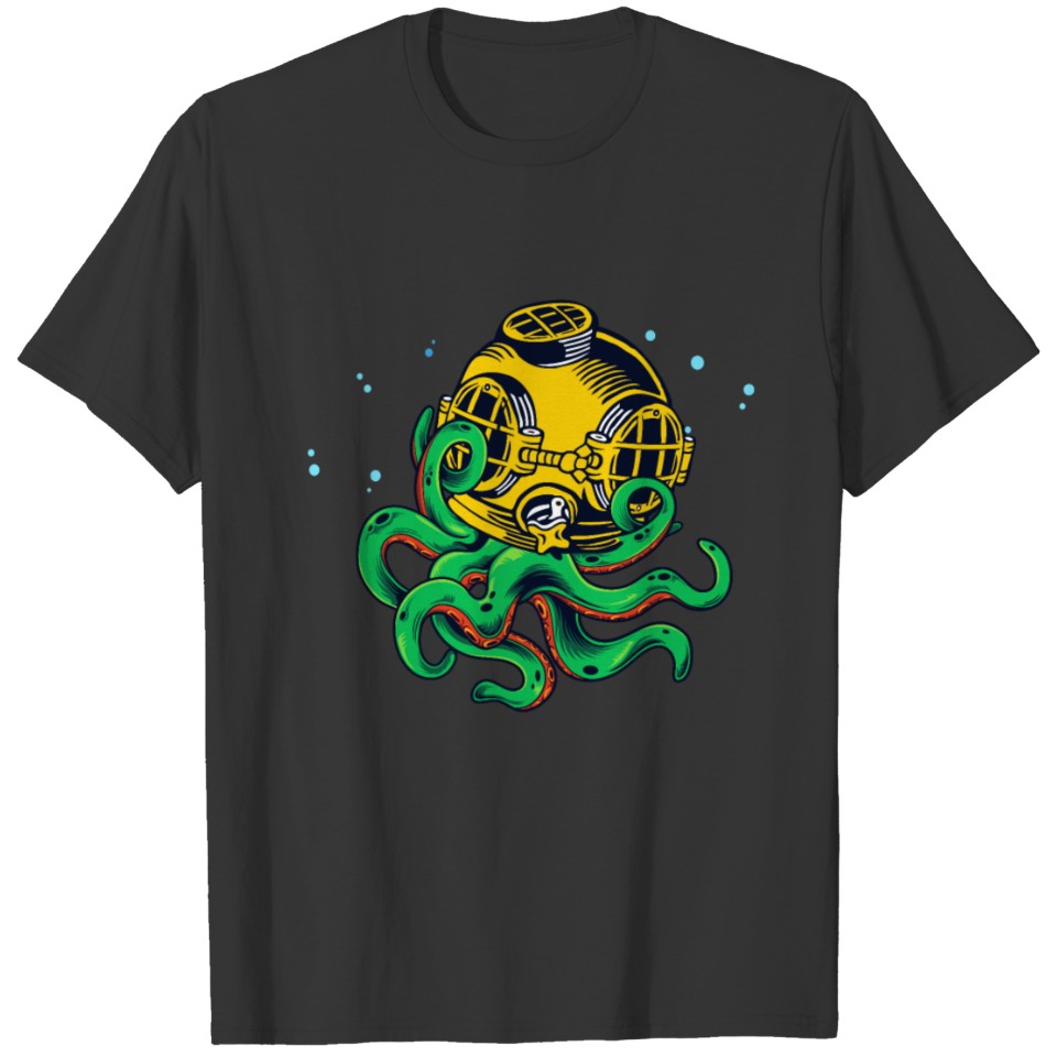 Octopus Squid diving gift T-shirt