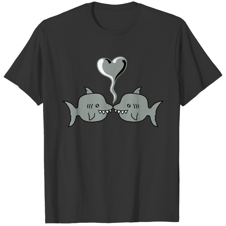 2 enamored sharks T-shirt