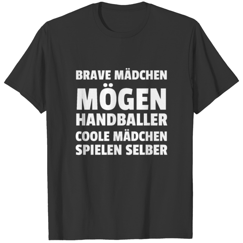 Brave Mädchen Mögen Handballer Coole Mädchen Spie T-shirt