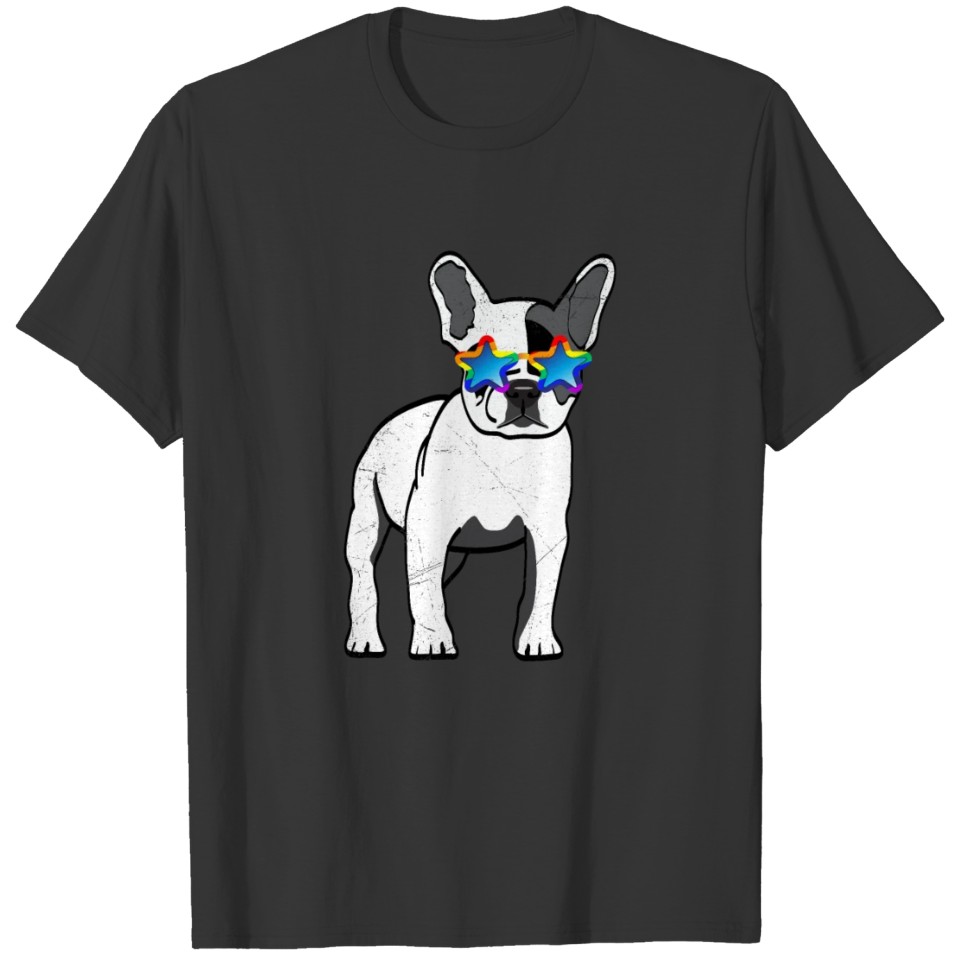 Favorite Dogs Bulldog with Sun Glasses Funny Gift T Shirts