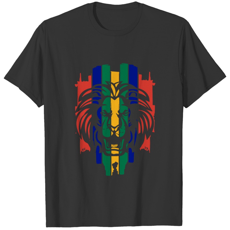Lion Head Colorful T Shirts