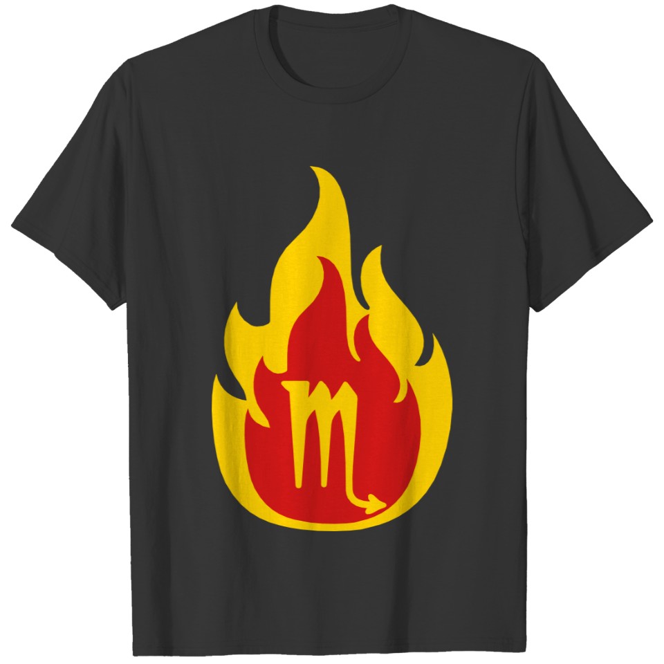 Burning scorpio zodiac T Shirts