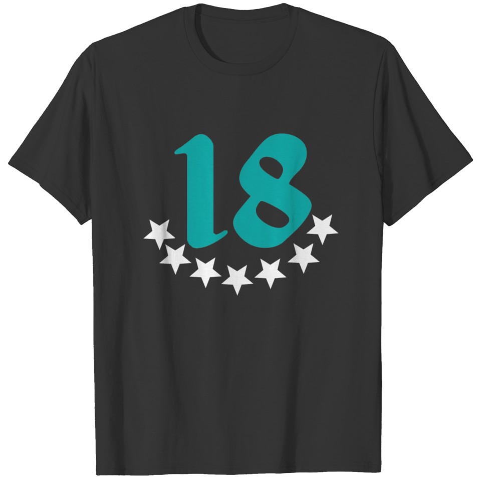 18Sterne18 with stars, of age, 18th birthday T Shirts