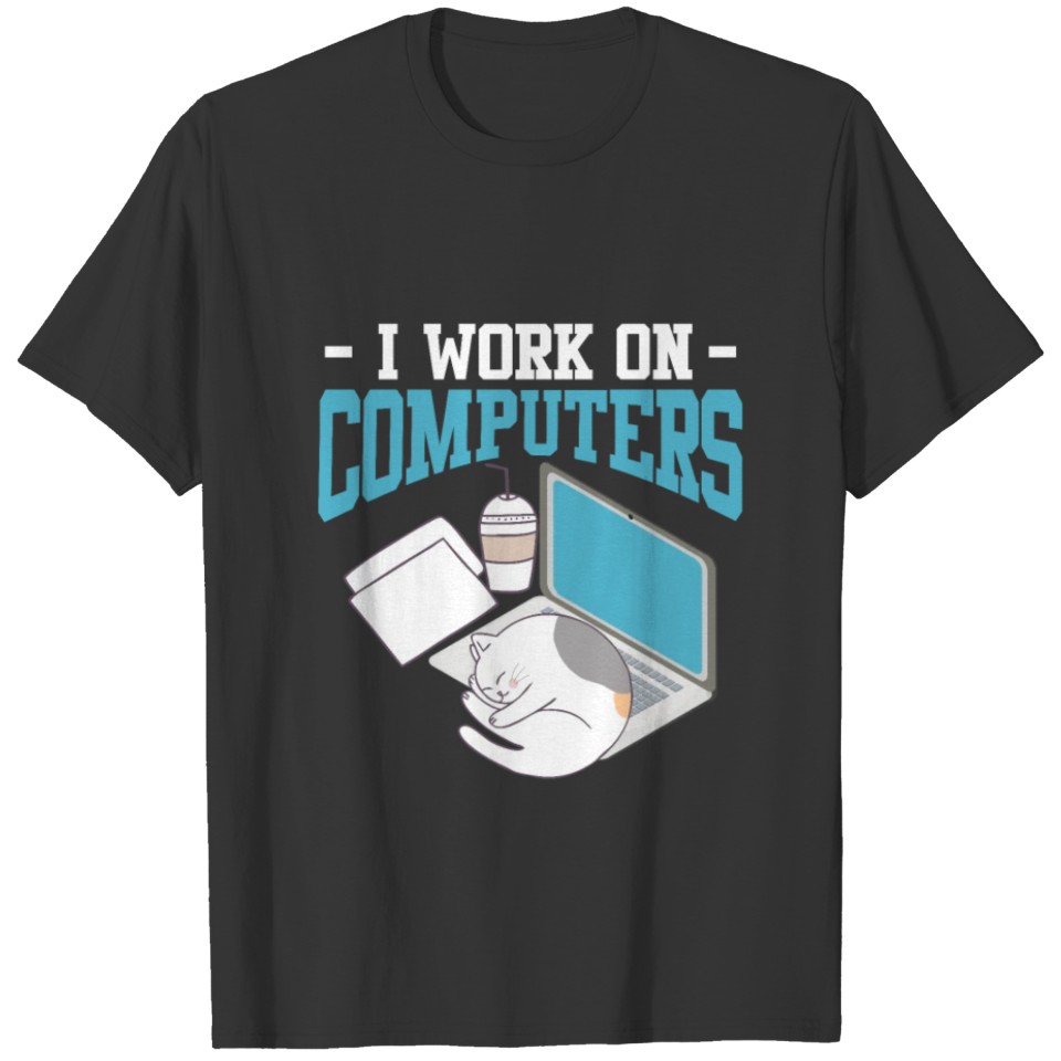 Computer Science Cat Gaming Nerd Kitten Programmer T-shirt