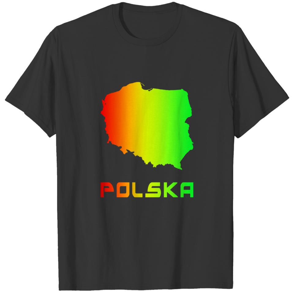 Poland Rainbow Maps Design / Gift T-shirt