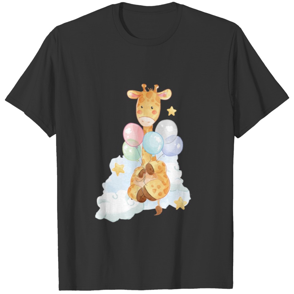 Giraffe on cloud nine T-shirt