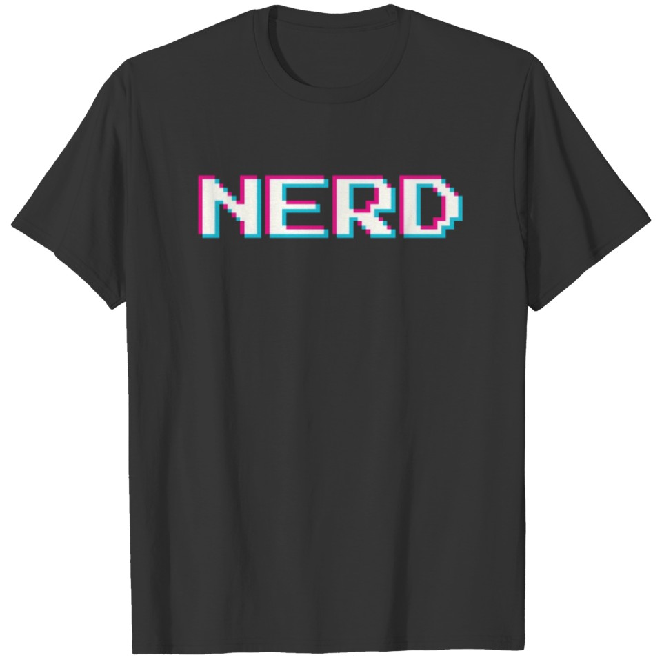 Nerd Nerdy Glitch Trippy Gaming Internet PC T-shirt