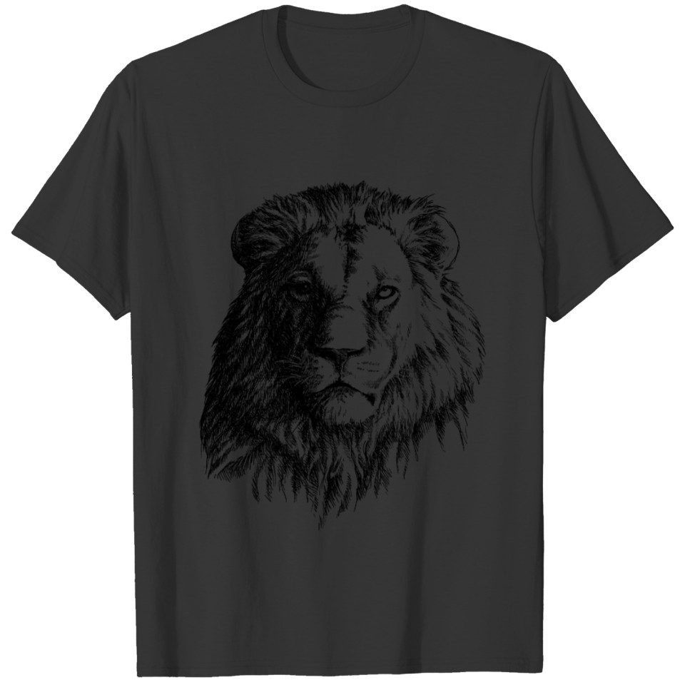 Lion Animal Portrait black & white (light prod.) T Shirts