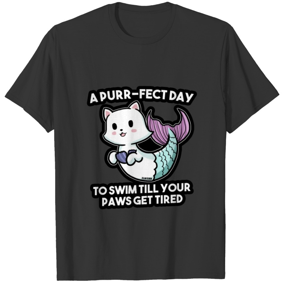 Cat Mermaid Mermaid Water Gift T-shirt