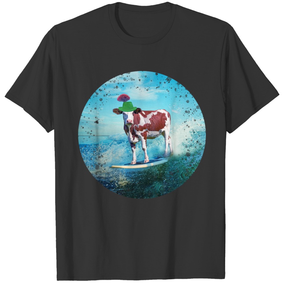 Austrian cow goes surfing T-shirt