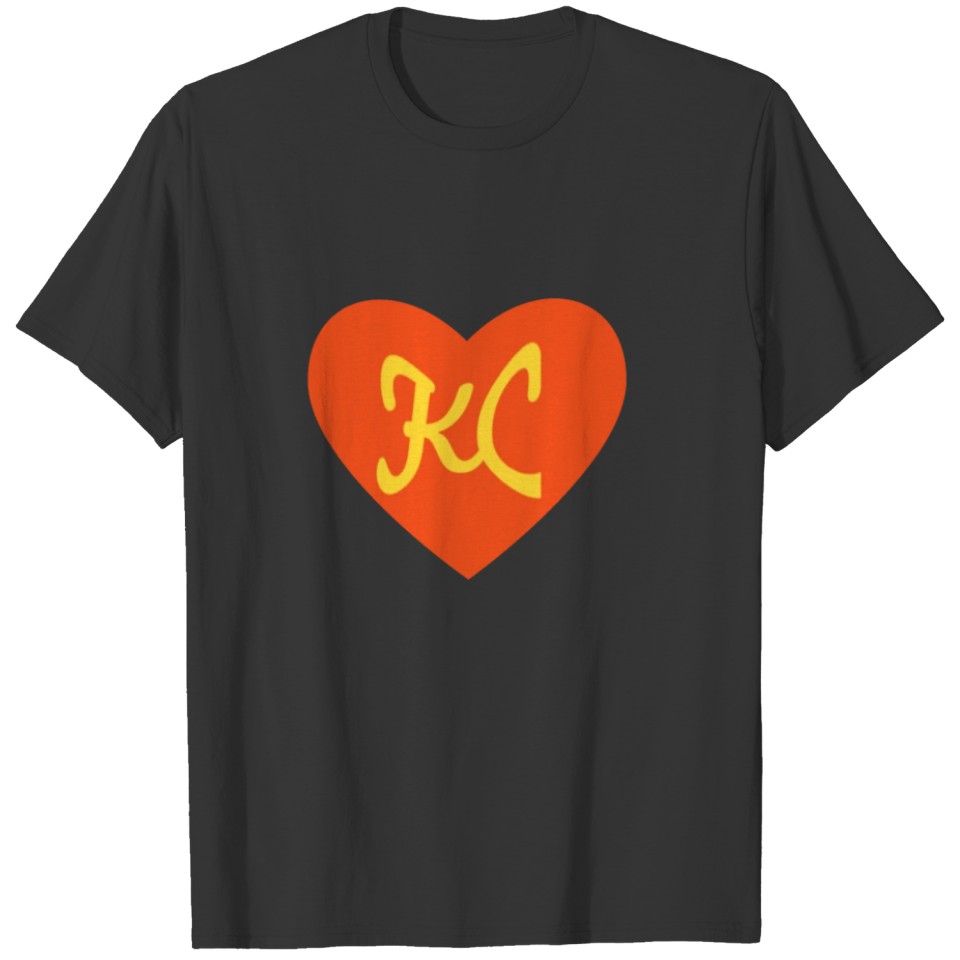 Women's Football I Love Kansas City Heart KC T Shirts
