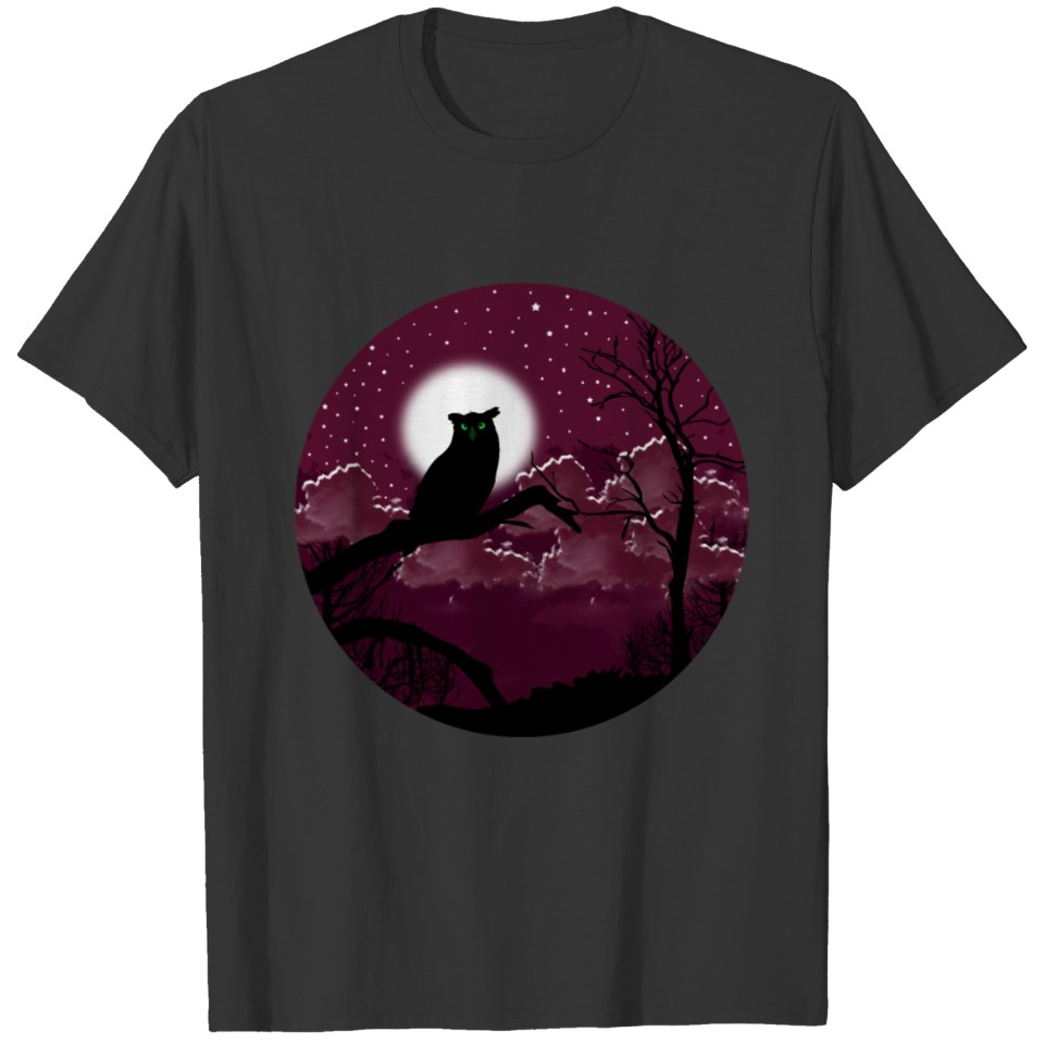 Night Owl Moon T-shirt