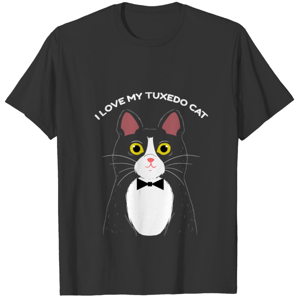 I Love My Tuxedo Cat T-shirt