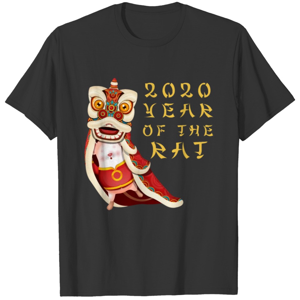 2020 Year Of The Rat Chinese Kids Liondance T-shirt