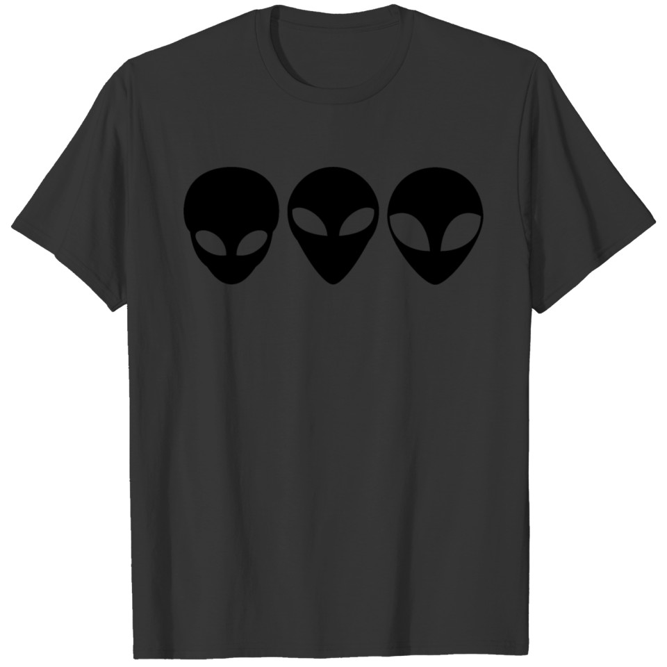 Set 1 of Alien Greys Black T Shirts