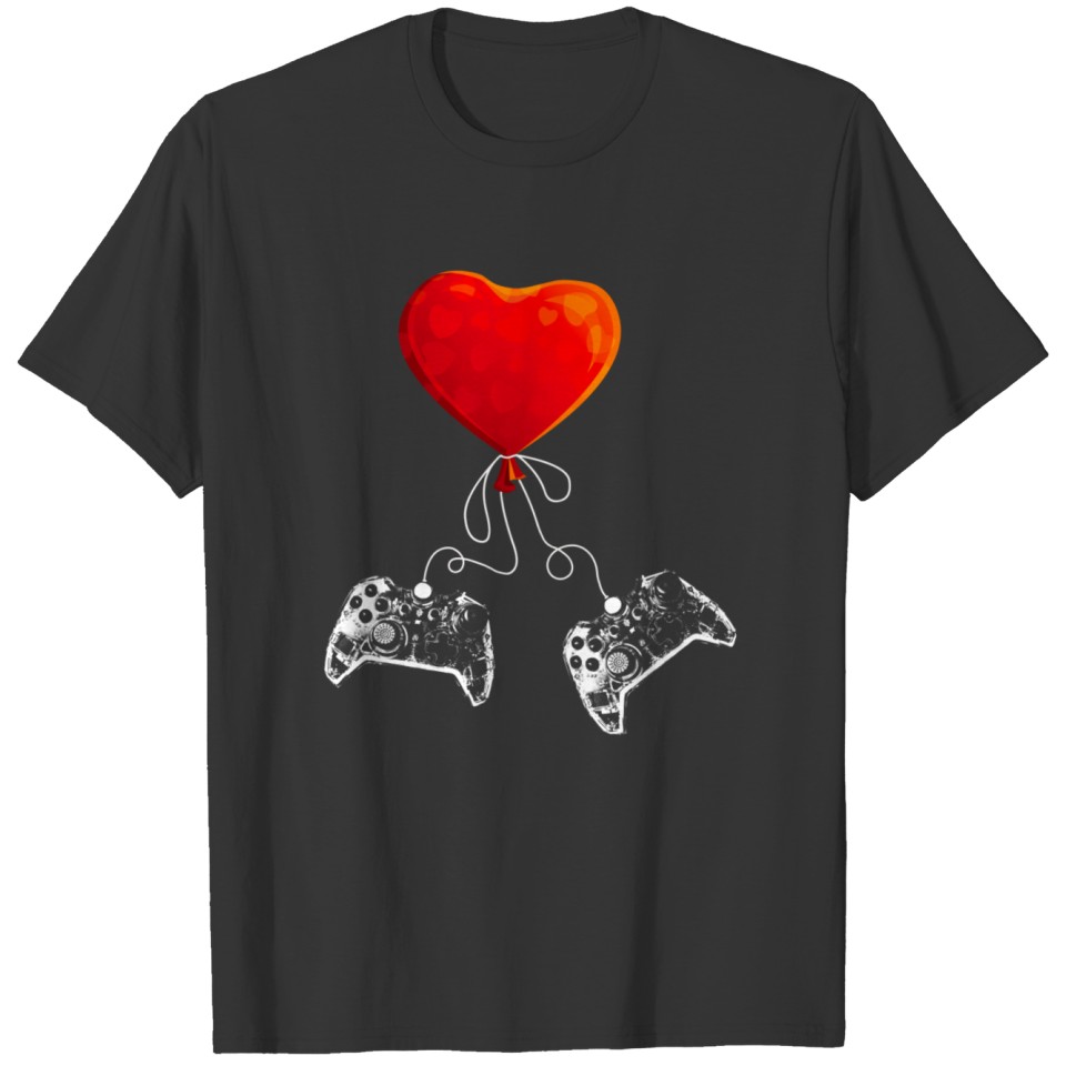 Video Gamer Heart Controller Valentine s Day T-shirt