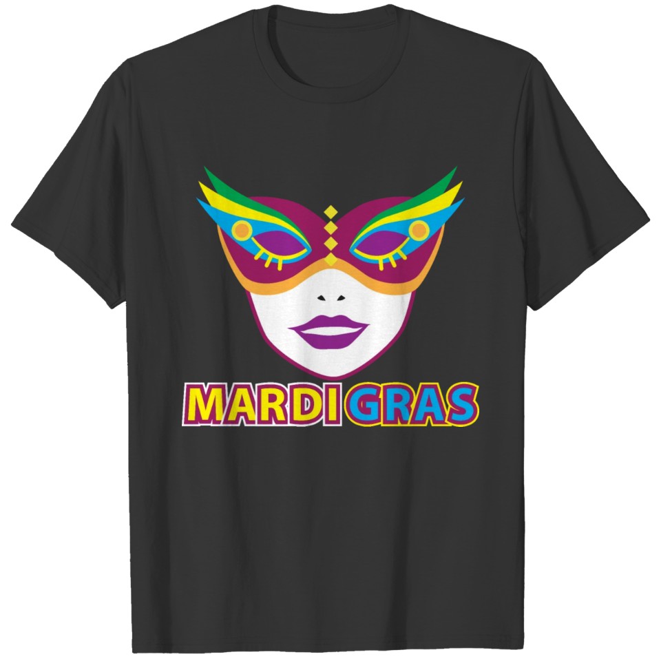 Mardi Gras Mask Woman T-shirt